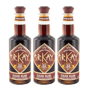 3darkrum Deal 12 Bottles Arkay Zero Proof Dark Rum Alternative 33.3 FL OZ / 1 Liter