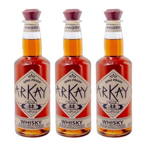 3whisky Deal 12 Bottles Arkay Zero Proof Whisky Alternative 33.3 FL OZ / 1 Liter