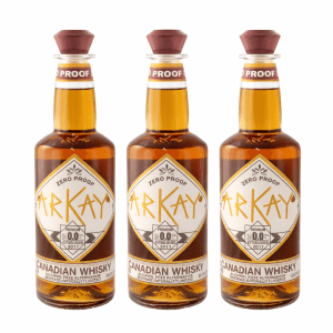 bottles canadian Deal 12 Bottles Arkay Zero Proof Canadian Whisky 33.3 FL OZ / 1 Liter