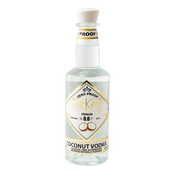 coconutVodkafotoNew.jpg Deal 12 Bottles Arkay Coconut Vodka Zero Proof Spirits 33.3 FL OZ / 1 Liter