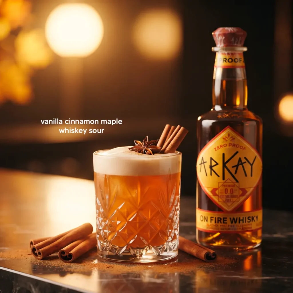 Cinnamon Maple Whiskey Alternative mocktail