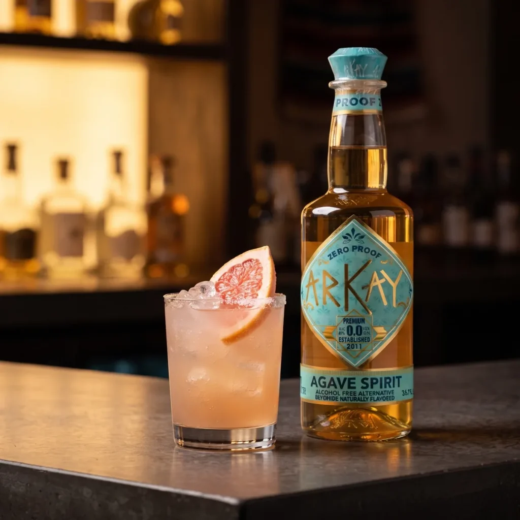 Paloma mocktail made with ARKAY Agave Spirit Alternative